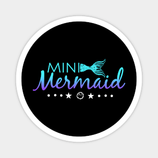 Mini mermaid Funny Graphic Girls T-Shirt Magnet